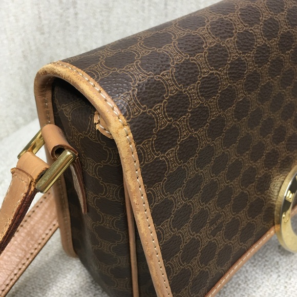 Authentic Celine brown crossbody bag Macadam pattern - Picture 15 of 16